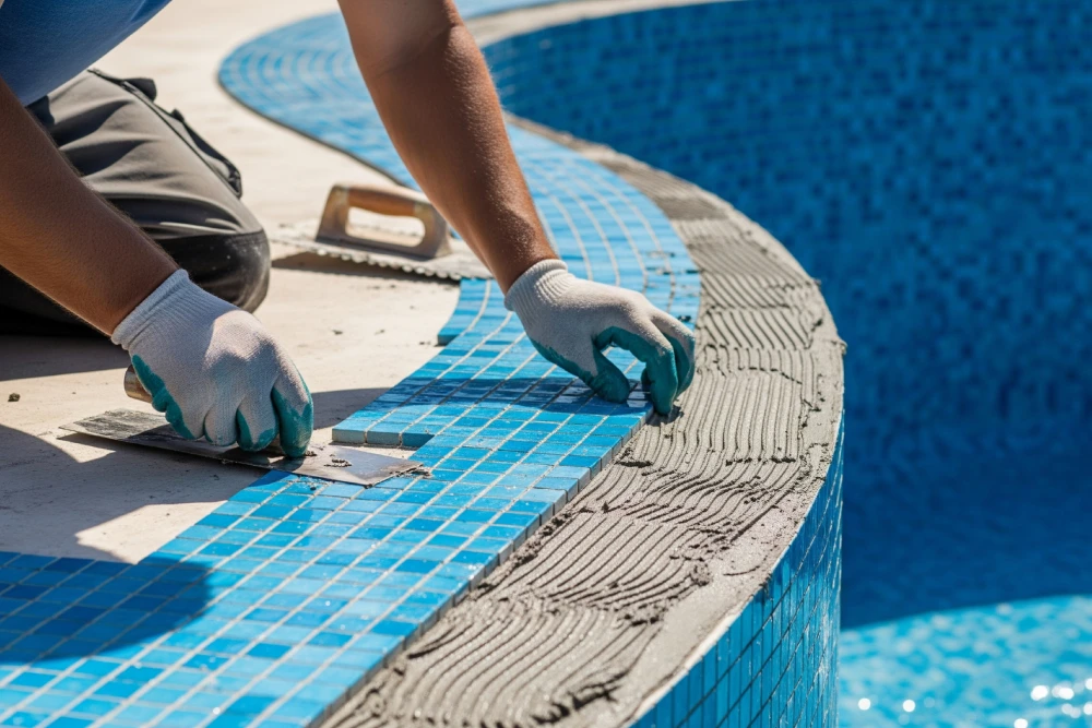 Poolbau Berlin mit klarer baulicher Linie